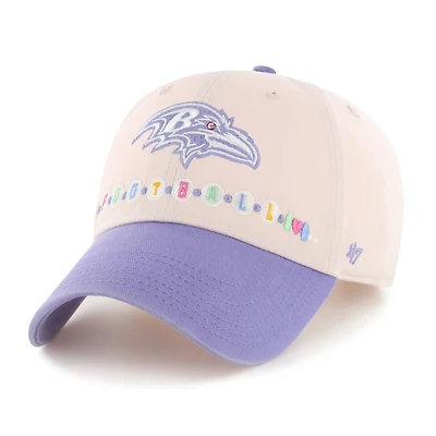 Toddler '47 Light Pink/Light Purple Baltimore Ravens Friendship Clean Up Adjustable Hat