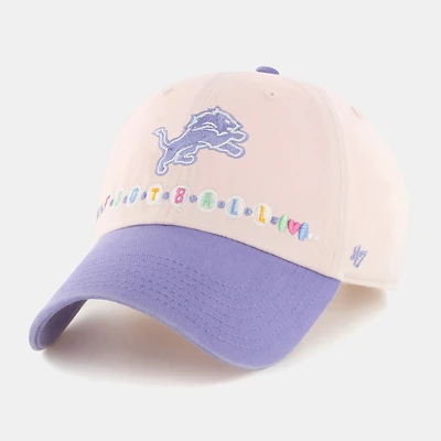 Toddler '47  Light Pink/Light Purple Detroit Lions Friendship Clean Up Adjustable Hat