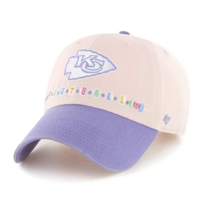 Toddler '47 Light Pink/Light Purple Kansas City Chiefs Friendship Clean Up Adjustable Hat