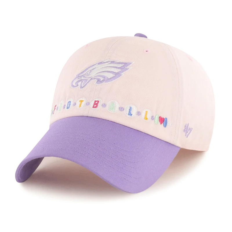Toddler '47 Light Pink/Light Purple Philadelphia Eagles Friendship Clean Up Adjustable Hat