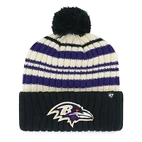 Youth '47  Black Baltimore Ravens Snow Fort Cuffed Knit Hat