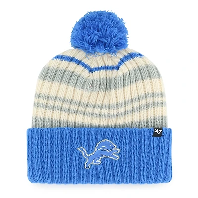 Youth '47 Blue Detroit Lions Snow Fort Cuffed Knit Hat