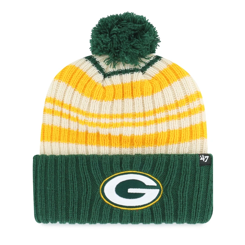 Youth '47 Green Green Bay Packers Snow Fort Cuffed Knit Hat