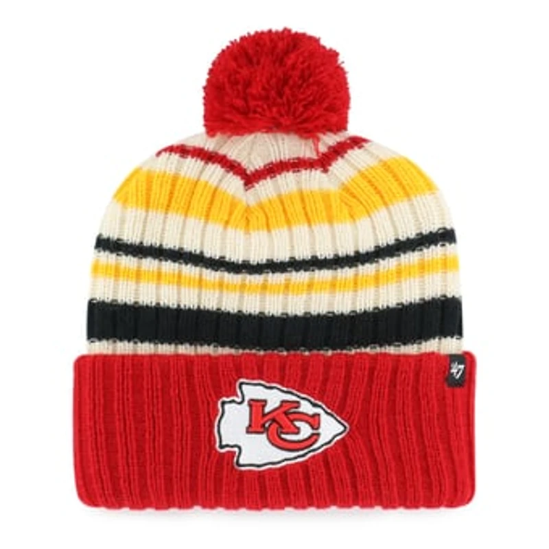 Youth '47 Red Kansas City Chiefs Snow Fort Cuffed Knit Hat