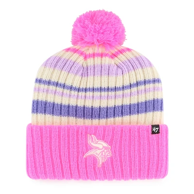 Youth '47 Pink Minnesota Vikings Snow Fort Cuffed Knit Hat
