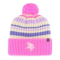 Youth '47  Pink Minnesota Vikings Snow Fort Cuffed Knit Hat