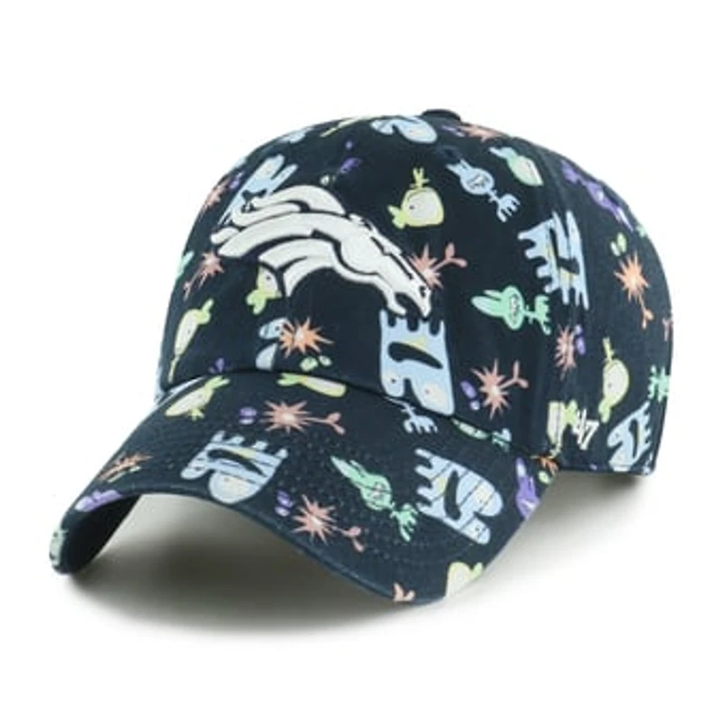 Preschool '47 Navy Denver Broncos Space Critter Clean Up Adjustable Hat