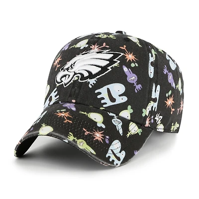 Preschool '47 Black Philadelphia Eagles Space Critter Clean Up Adjustable Hat