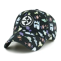 Preschool '47 Black Pittsburgh Steelers Space Critter Clean Up Adjustable Hat