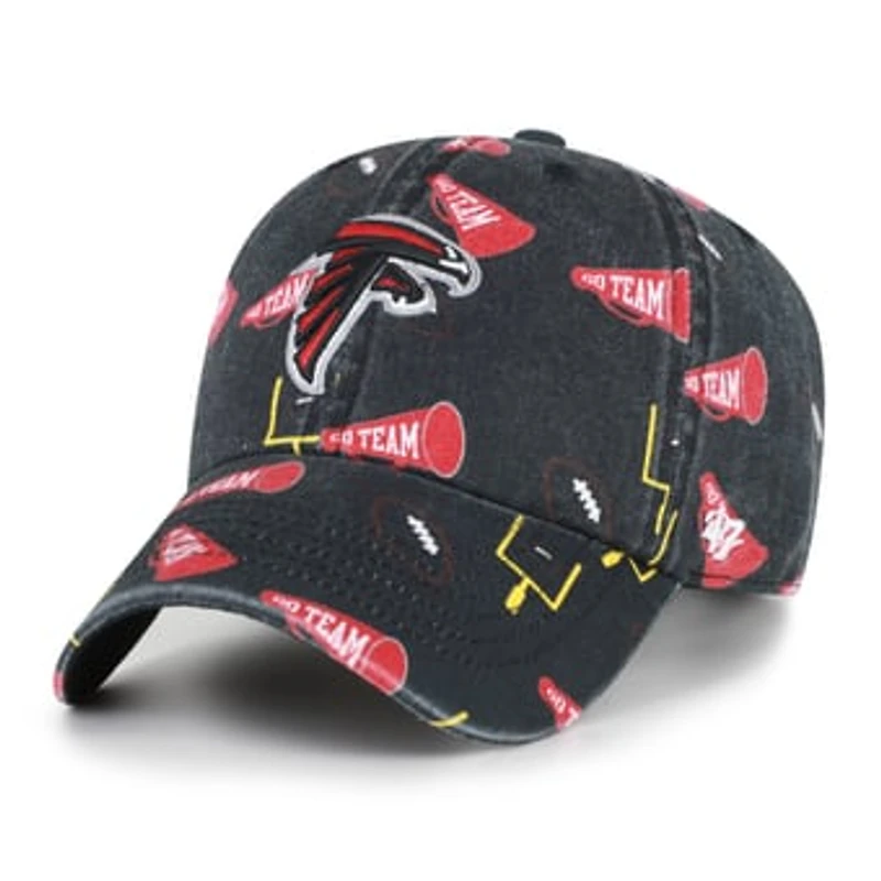 Youth '47 Black Atlanta Falcons Stomping Ground Clean Up Adjustable Hat