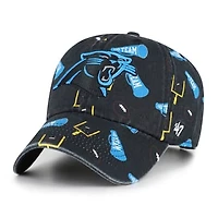 Youth '47  Black Carolina Panthers Stomping Ground Clean Up Adjustable Hat