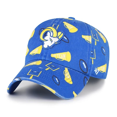 Youth '47  Royal Los Angeles Rams Stomping Ground Clean Up Adjustable Hat