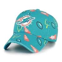 Youth '47  Aqua Miami Dolphins Stomping Ground Clean Up Adjustable Hat