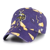 Youth '47  Purple Minnesota Vikings Stomping Ground Clean Up Adjustable Hat