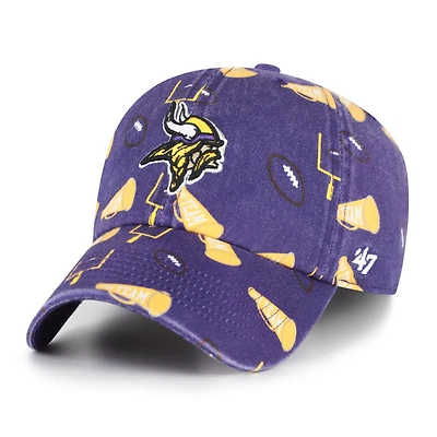 Youth '47  Purple Minnesota Vikings Stomping Ground Clean Up Adjustable Hat