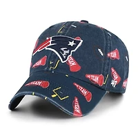 Youth '47  Navy New England Patriots Stomping Ground Clean Up Adjustable Hat
