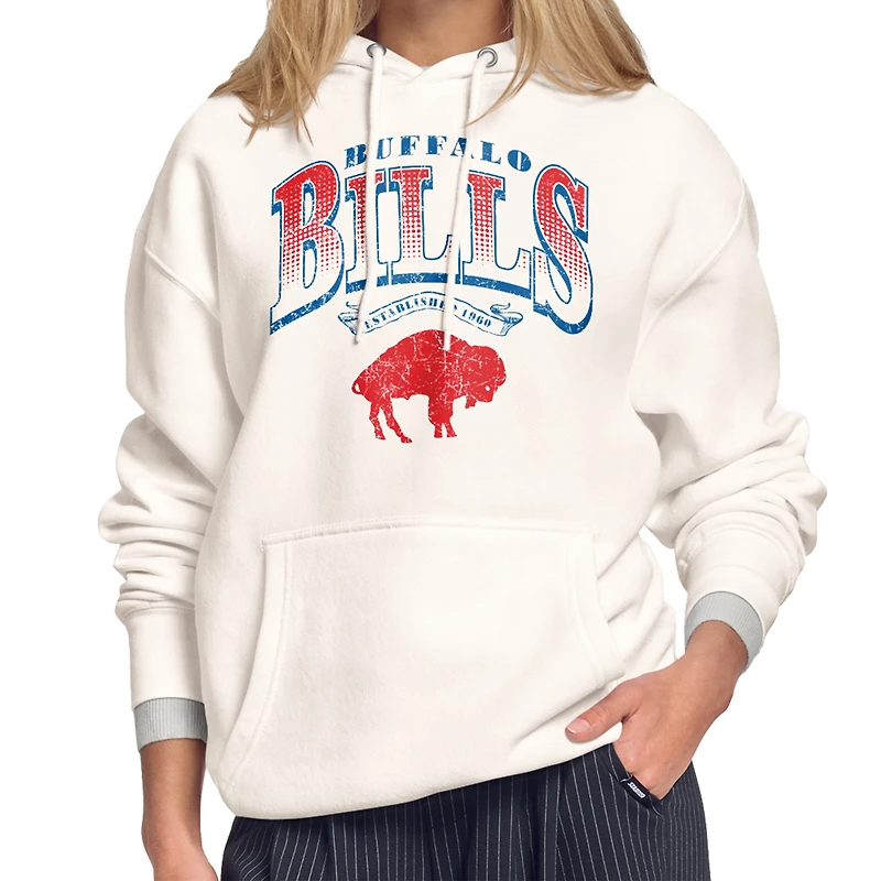 Women's Starter Cream Buffalo Bills Touchdown Legacy Fleece Hoodie