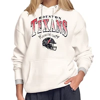 Women's Starter Cream Houston Texans Touchdown Legacy Fleece Hoodie