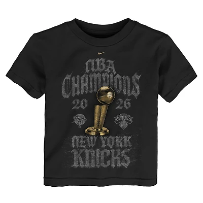 Toddler Nike Black New York Knicks 2026 NBA Finals Champions Locker Room T-Shirt