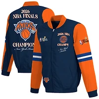 Toddler JH Design Navy/Orange New York Knicks 2026 NBA Finals Champions Nylon Full-Zip Jacket