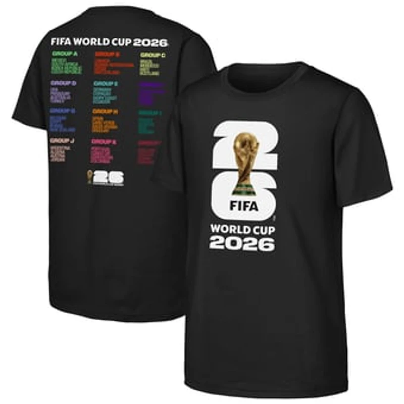 Youth Outerstuff Black FIFA World Cup 2026 Bracket T-Shirt