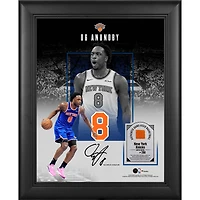 OG Anunoby New York Knicks Facsimile Signature Framed 11" x 14" Showcase Collage with a Piece of Game-Used Basketball - Limited Edition of 250