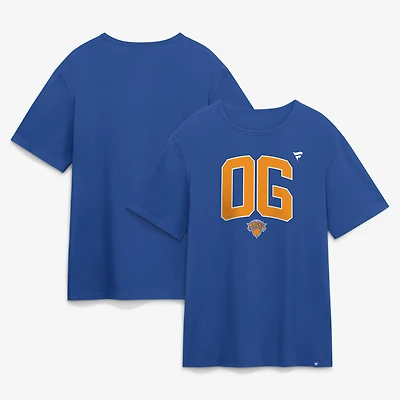 Men's OG Anunoby Blue New York Knicks Player Name T-Shirt