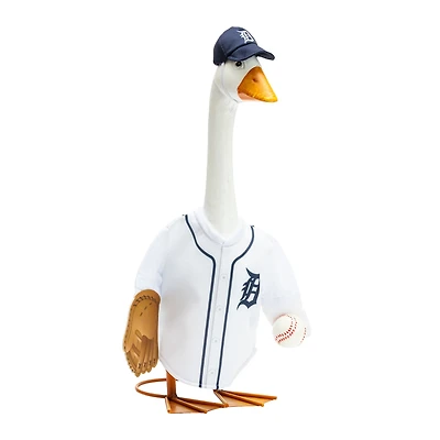Detroit Tigers Gameday Porch Goose Statue & Team Uniform Set