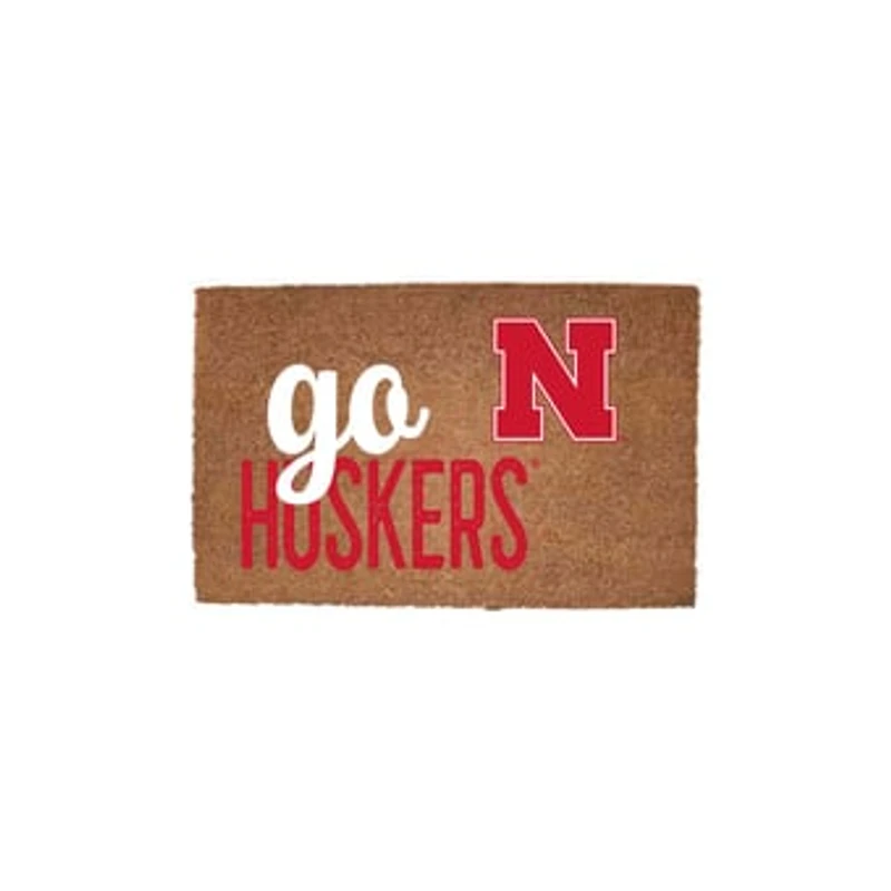Nebraska Huskers 20" x 30" Go Team Coir Door Mat