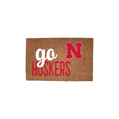 Nebraska Huskers 20" x 30" Go Team Coir Door Mat