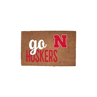 Nebraska Huskers 20" x 30" Go Team Coir Door Mat