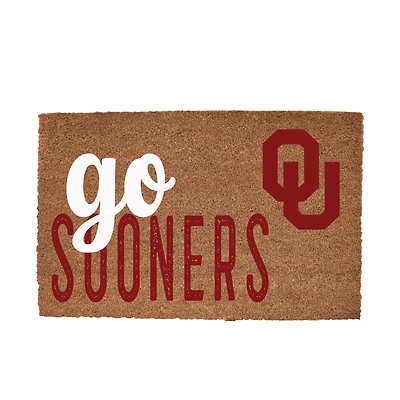 Oklahoma Sooners 20" x 30" Go Team Coir Door Mat