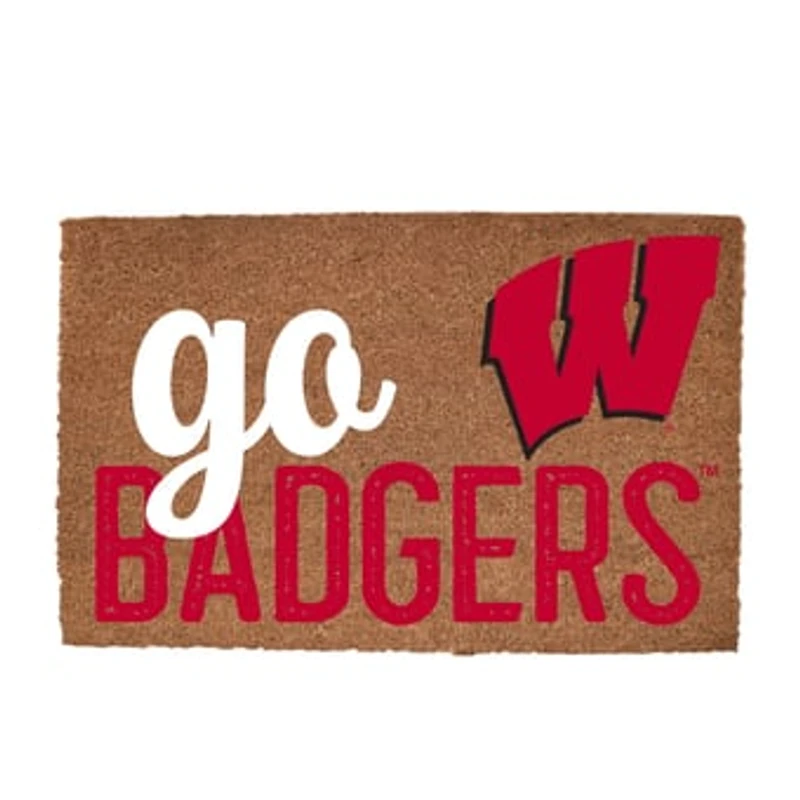 Wisconsin Badgers 20" x 30" Go Team Coir Door Mat