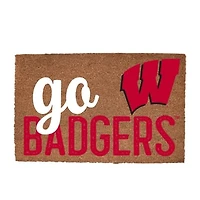 Wisconsin Badgers 20" x 30" Go Team Coir Door Mat