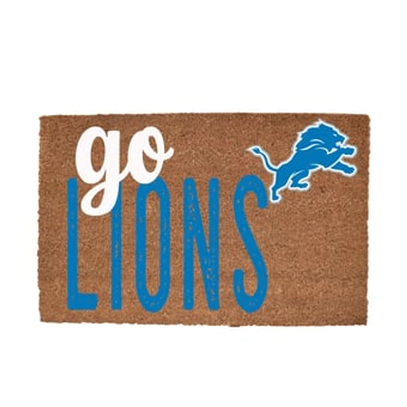 Detroit Lions 20" x 30" Go Team Coir Door Mat