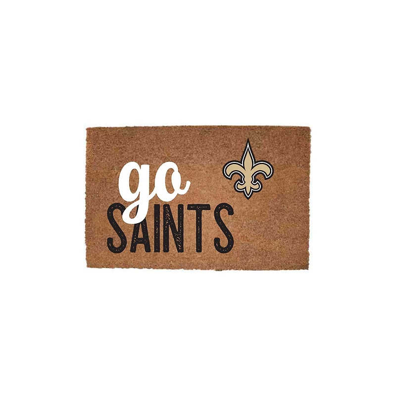 New Orleans Saints 20" x 30" Go Team Coir Door Mat