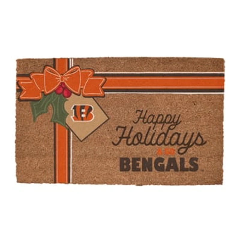 Cincinnati Bengals 20" x 30" Holiday Gift Wrap Coir Door Mat