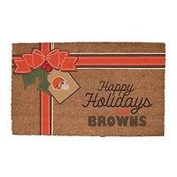 Cleveland Browns 20" x 30" Holiday Gift Wrap Coir Door Mat