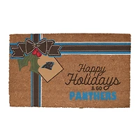 Carolina Panthers 20" x 30" Holiday Gift Wrap Coir Door Mat