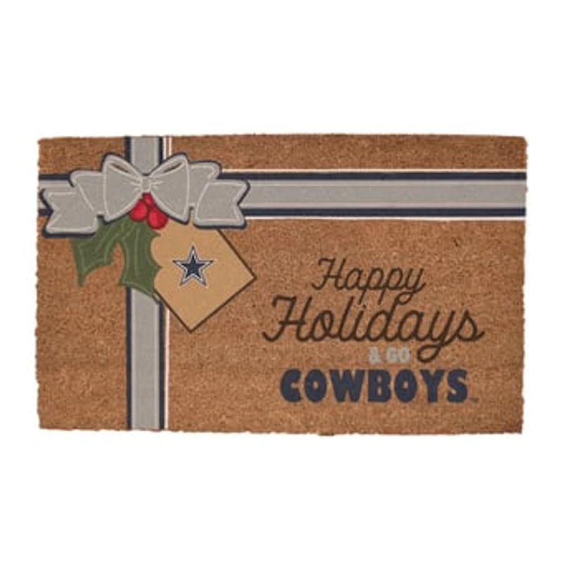 Dallas Cowboys 20" x 30" Holiday Gift Wrap Coir Door Mat