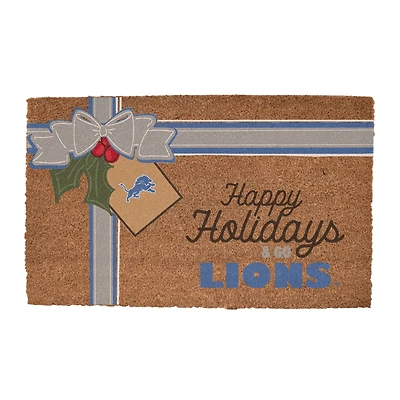 Detroit Lions 20" x 30" Holiday Gift Wrap Coir Door Mat