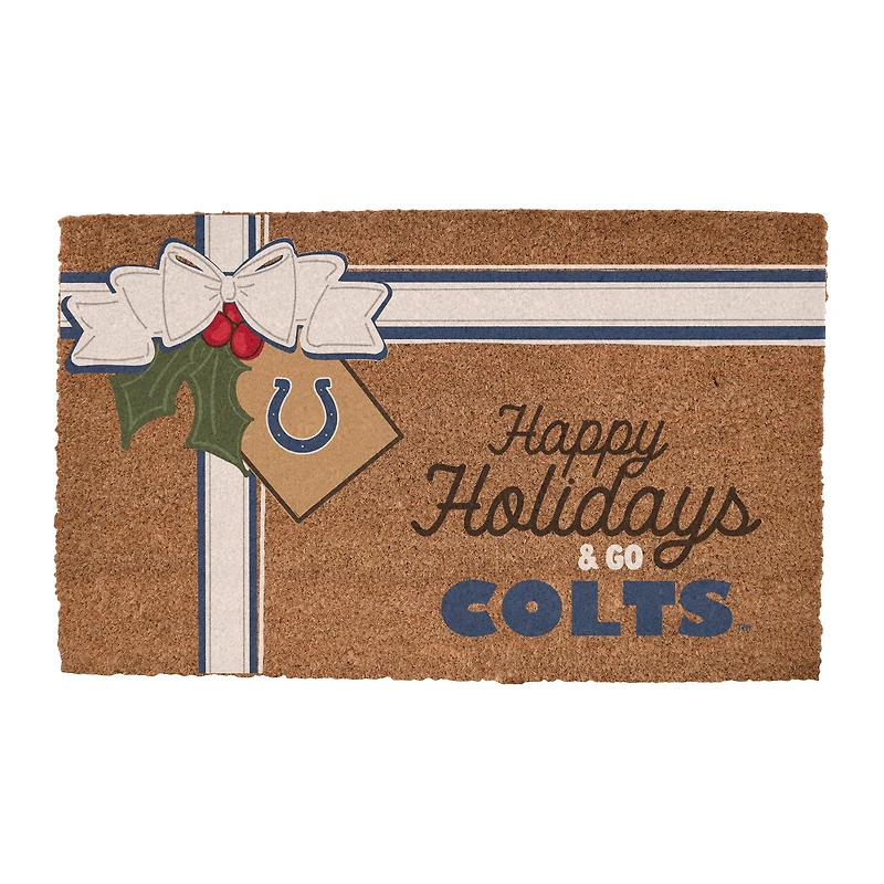 Indianapolis Colts 20" x 30" Holiday Gift Wrap Coir Door Mat