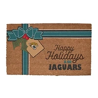 Jacksonville Jaguars 20" x 30" Holiday Gift Wrap Coir Door Mat