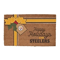 Pittsburgh Steelers 20" x 30" Holiday Gift Wrap Coir Door Mat