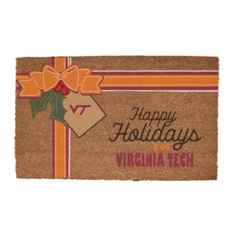 Virginia Tech Hokies 20" x 30" Holiday Gift Wrap Coir Door Mat