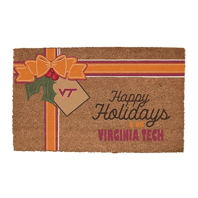 Virginia Tech Hokies 20" x 30" Holiday Gift Wrap Coir Door Mat