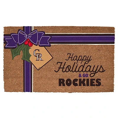 Colorado Rockies 20" x 30" Holiday Gift Wrap Coir Door Mat