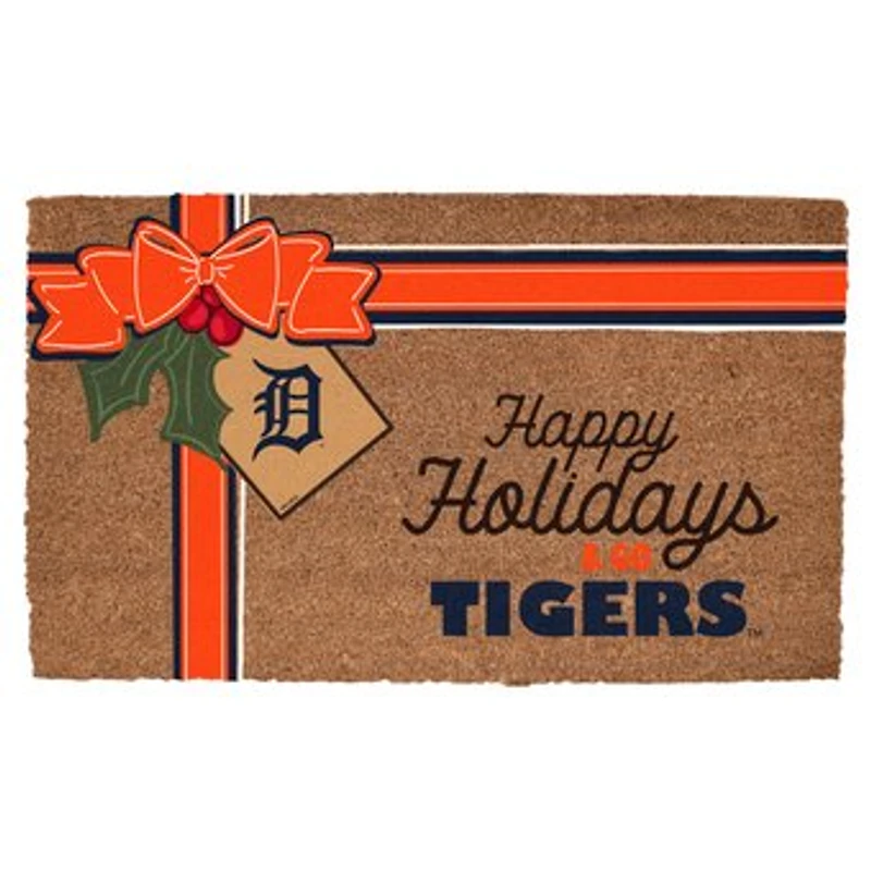 Detroit Tigers 20" x 30" Holiday Gift Wrap Coir Door Mat