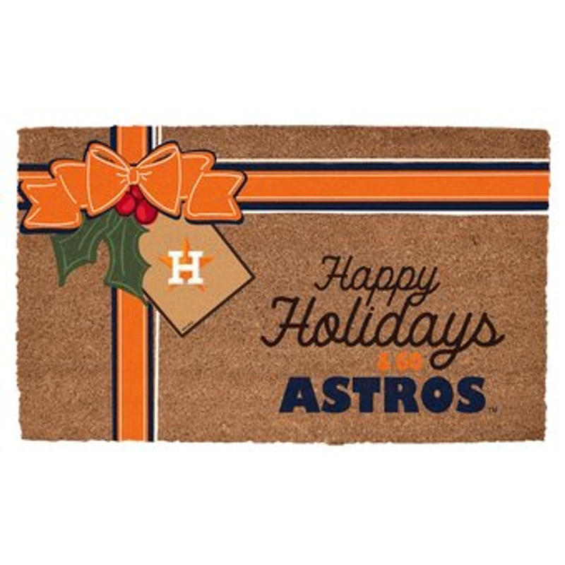 Houston Astros 20" x 30" Holiday Gift Wrap Coir Door Mat