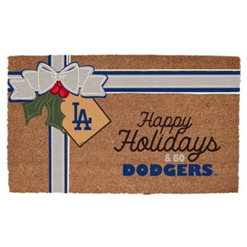 Los Angeles Dodgers 20" x 30" Holiday Gift Wrap Coir Door Mat